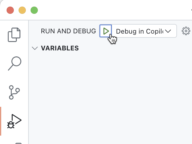 Screenshot of the Debug in Copilot configuration in Visual Studio Code.
